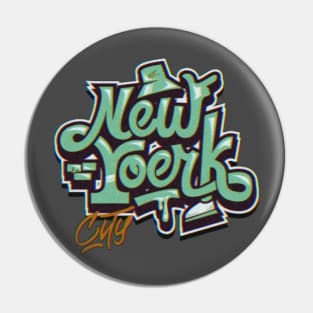 New York Graffiti Pin