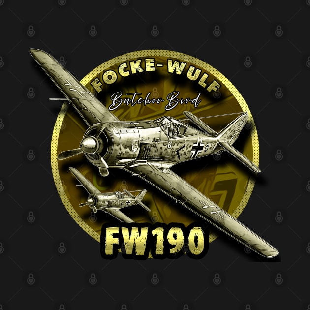 Focke-Wulf Flugzeugbau Fw 190 WW2 German Fighter Aircraft by aeroloversclothing