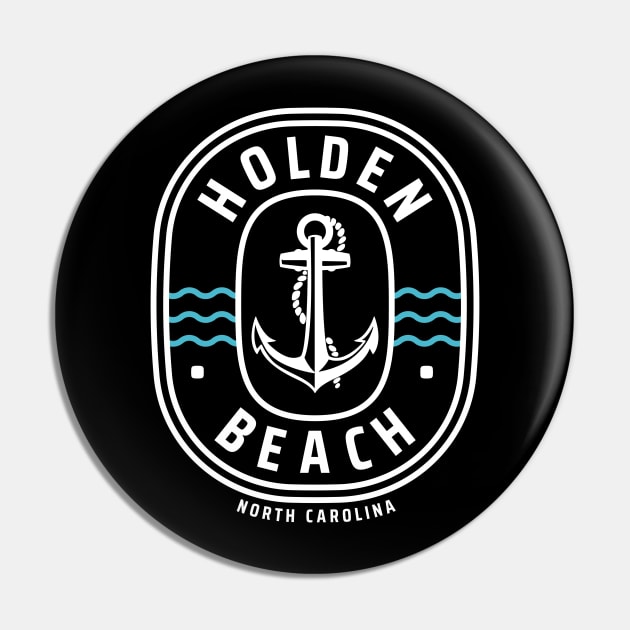 Holden Beach, NC Anchor on Ocean Waves Pin by Contentarama