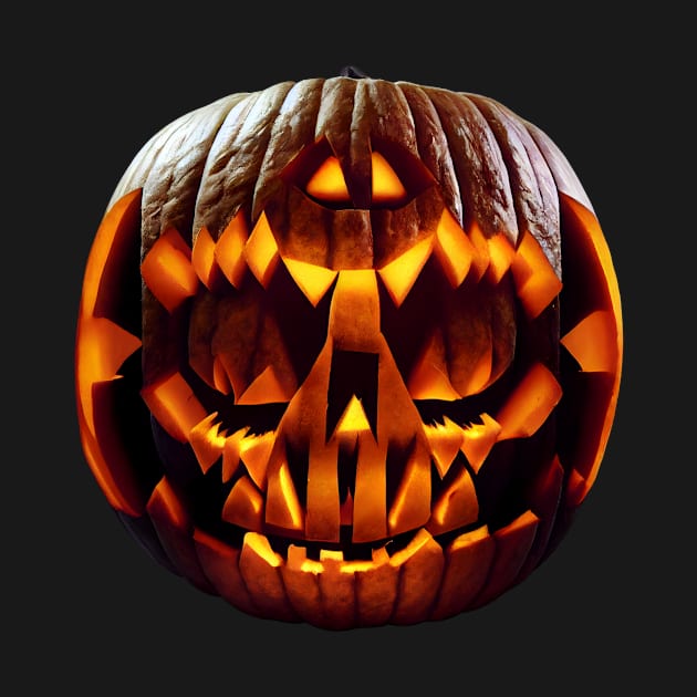 Scary Halloween Pumpkin Art by Lower Expectations