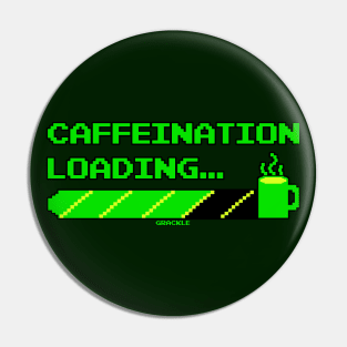 Retro Caffeine Meter (Green Version) Pin