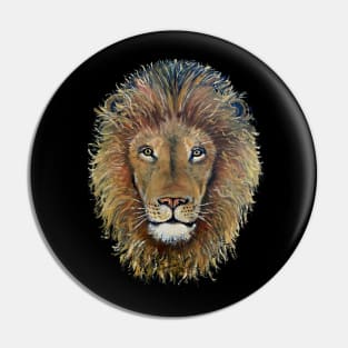 LEO LION Handsome Lion Face Pin