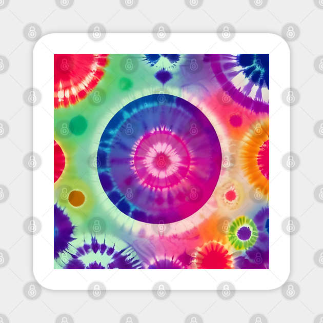 Tie Dye AI Art Magnet by Yajna Elements