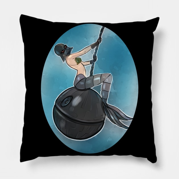 Sci-fi Mermaid Wrecking Ball Pillow by JXG