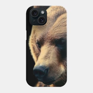 A brown bear in nature that looks cute and cuddly looks warm. Phone Case