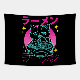 Anime Cat Chic Tee Stylishly Feline Tapestry