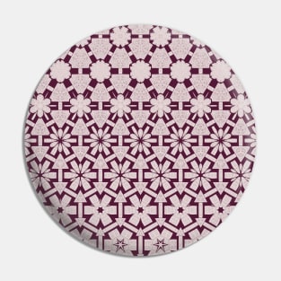 Burgundy geometric flowers Pin