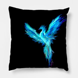 blue poster phoenix Pillow