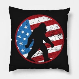 USA Patriot Bigfoot - Red White Blue Independence Sasquatch Pillow