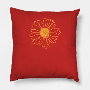 Daisy Yellow Pillow