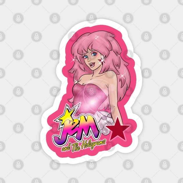 Jem And The Holograms Magnet by OCDVampire