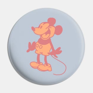 Steamboat Willie Cartoon Mouse Peach Fuzz Pantone Color of the Year 2024 Pin