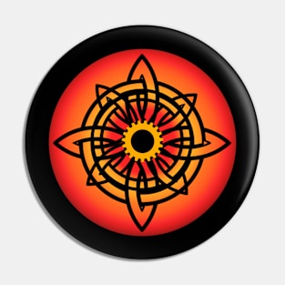 Celtic Orange Flower Pin