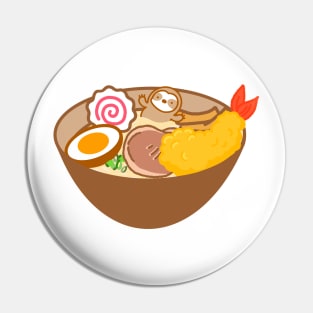 Cute Ramen Sloth Pin