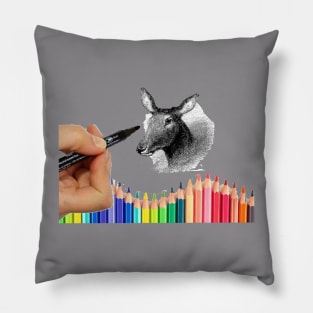 color,pencil Pillow