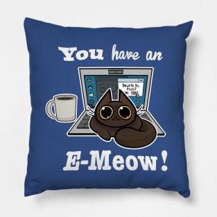 Cat T-Shirt - You have an E-Meow! - Brown Cat Pillow