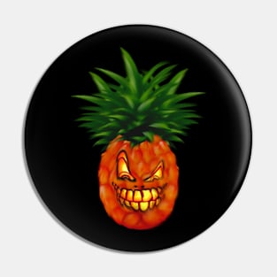 Scary Halloween Pineapple design by UrbanHero Pin