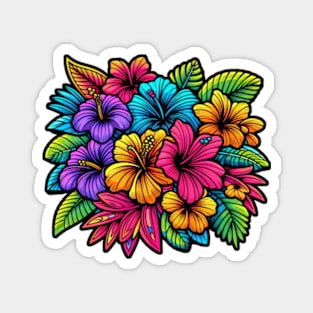 Hawaiian Flowers Magnet