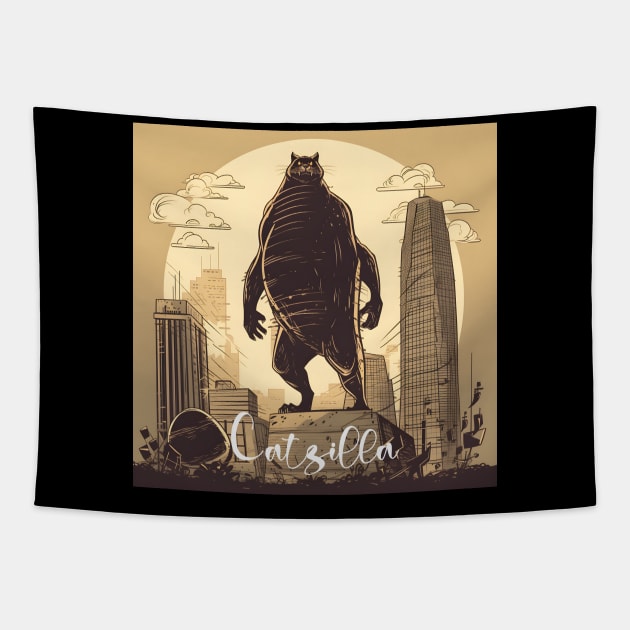 Catzilla Tapestry by ArtRoute02