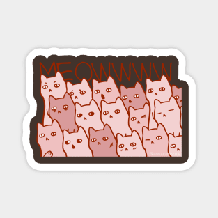 A bunch of cats by Sunnie Meowtlu Magnet