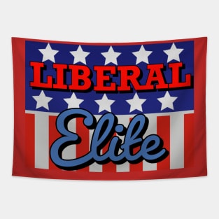 Liberal Elite (graphic bg) Tapestry