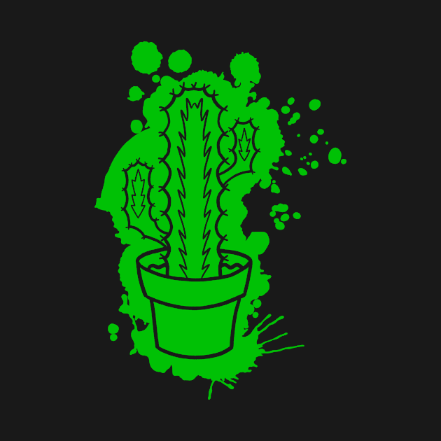 Euphorbia Pseudo Cactus - Splatter Cut Out Green by Arkoen-Arts