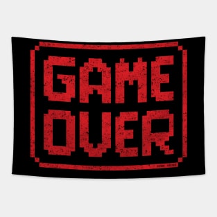 GAME OVER (Red Worn) Tapestry