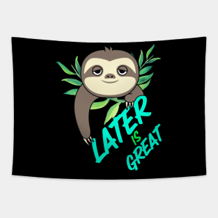 Lazy sloth lover design for sleepy or lazy days. Tapestry