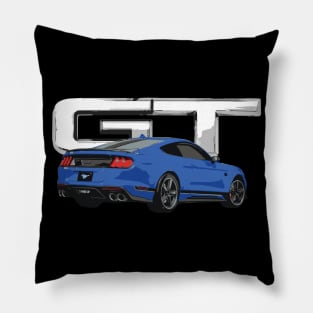 Mustang GT Velocity Blue Pillow