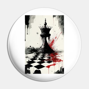 Haunted Inky Chess Board Pin