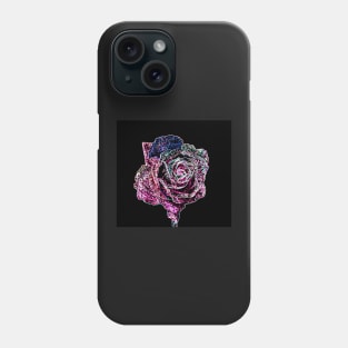 Neon Rose Flower Phone Case