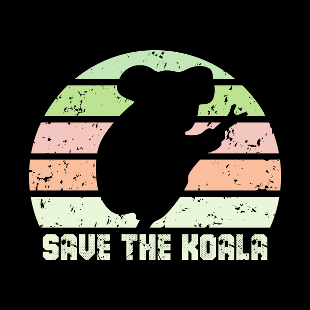 Save the Koala Vintage Retro Animal Lovers Gift,koala,koalas by teenices