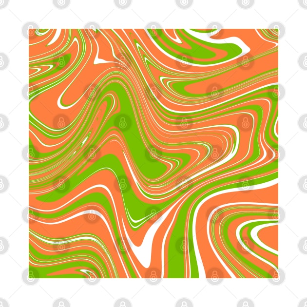 Orange Red Green Colors Marble Pattern Swirl Design Abstract Art Background by anijnas