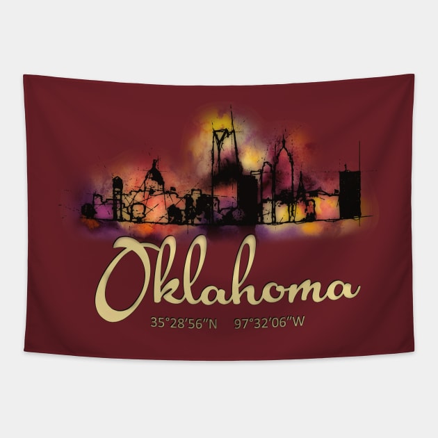 Oklahoma City Tapestry by DimDom