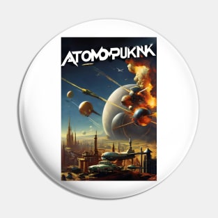 Atomic explosion in atompunk Pin