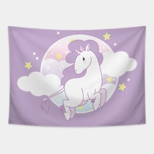 Purple unicorn Tapestry