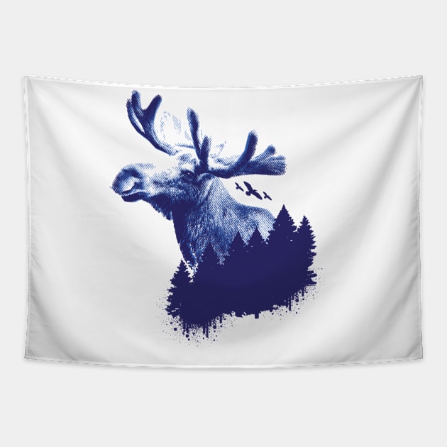 Moose Elk Nature Tapestry by 66LatitudeNorth