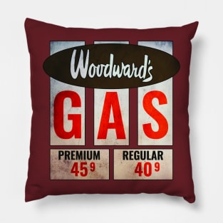 ⛽ Woodwards Gas ⛽ Retro circa Pillow