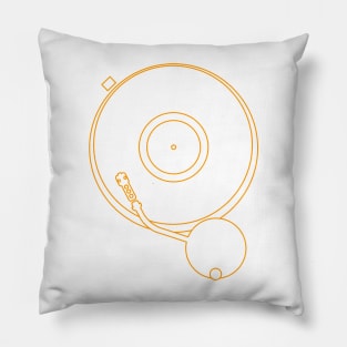 minimalist gold record player turntable Pillow