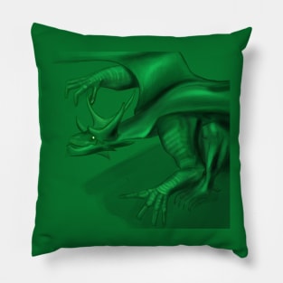 beast green natura kaiju dragon ecopop Pillow