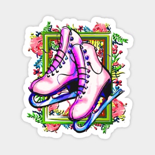 Ski figure skating - Ice skating - figure skater - Ice skate Magnet