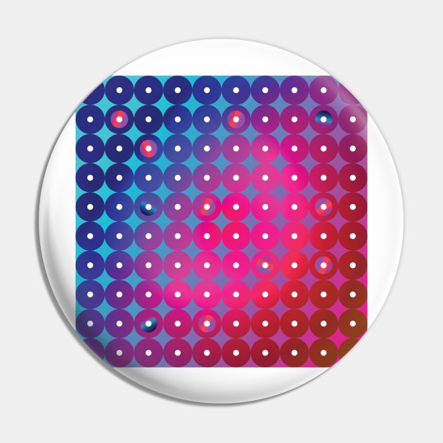 Abstract futuristic circles with white dots inside in blue, pink and red palette Pin by IngaDesign