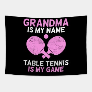 Table Tennis Grandma Ping-Pong Grandmother Gift Tapestry