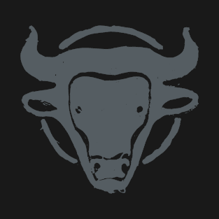 Stylized head of the Minotaur in gray ink T-Shirt