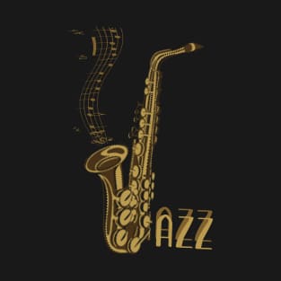 Jazz Music Gift Jazz Lover Saxophone Musician Band T-Shirt