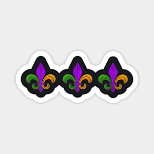 Mardi Gras Fleur De Lis Nola New Orleans  Louisiana Magnet