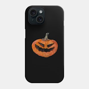 Orange Halloween Pumpkin Head Phone Case