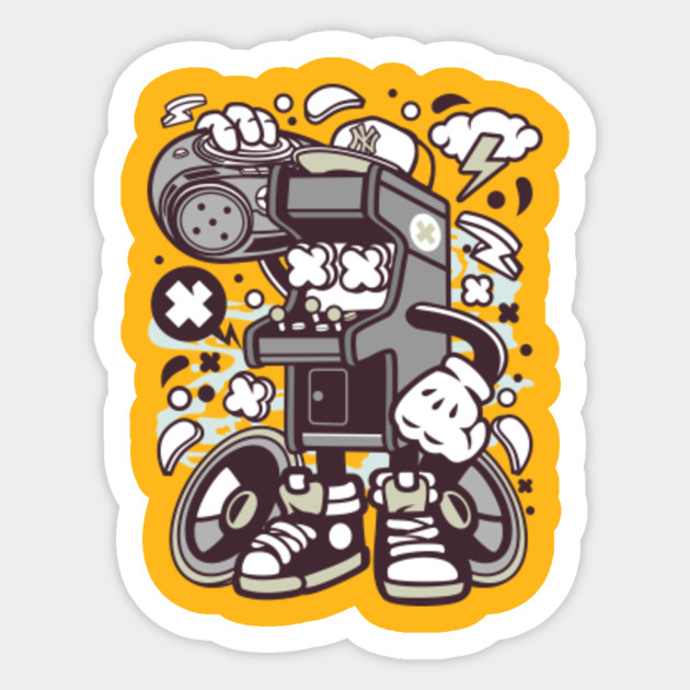 Cartoon T Shirt Arcade Game Boombox Cartoon Sticker Teepublic