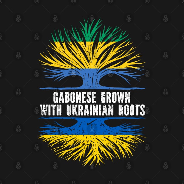 Gabonese Grown with Ukrainian Roots Flag by silvercoin