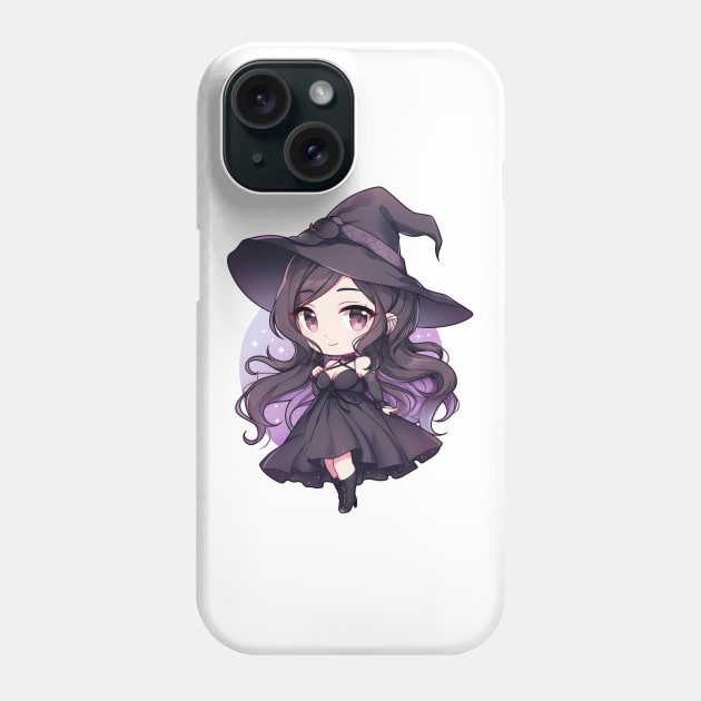 Cute Purple Halloween Witch Phone Case by SundayDonuts